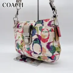 COACH ショルダーバッグ マルチカラー キャンバス プッシュロックのサムネイル