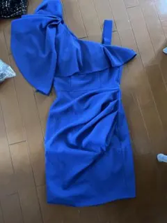 Andy フリル付き青ドレス S