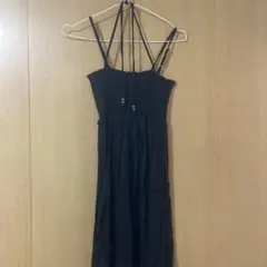 4/11 本日限りの特価SALE【美品】ブラックキャミワンピース ロング丈