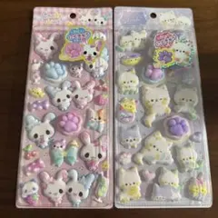 【クーリア正規品】にくきゅうシール　キャンディツインズ　ナイトミャウ2枚セット