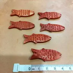 魚ビーズ　手芸　魚型パーツ 6個セット　ハンドメイド　和裁　洋裁　手芸素材
