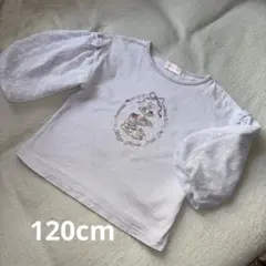 メッゾピアノ　120cm 袖チュール　長袖Tシャツ