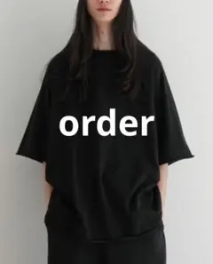 オーダー order loose raglan sleeve tee ブラック