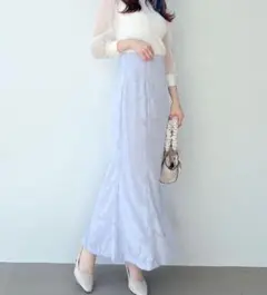 リゼクシー　ジャガードマーメイドスカート ラベンダー　フリーサイズ