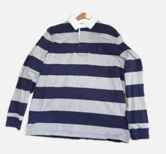 POLO RALPH LAUREN ラガーシャツ L ネイビー/グレー