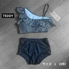 【新品】Teddy Shop 水着 ワンショルダー フリル 2点セット L 9号