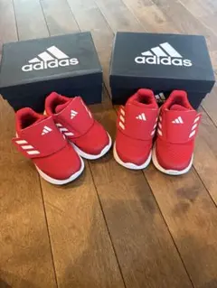 adidas キッズ スニーカー レッド　2足セット