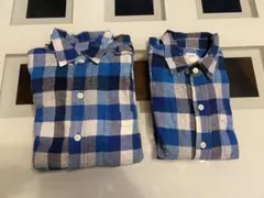 GAP ネルシャツ　チェック 2枚セット 兄弟お揃い　　120 130