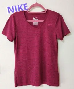 NIKE DRI-FIT VネックTシャツ マルーン