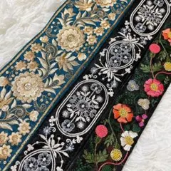 ピ*7様 インド刺繍リボン　50cm×3色