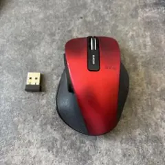ELECOM EX-G ワイヤレスマウス レッド