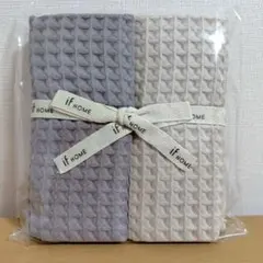 東京インテリア if HOME ワッフル生地 フェイスタオル 2枚セット