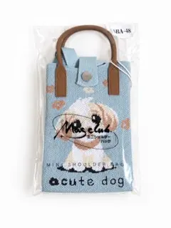 Mausclub ミニショルダーバッグ 水色 犬