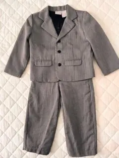 キッズ フォーマル スーツセット グレー　90