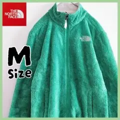 ノースフェイス　ボア　フリースジャケット　M　緑　長袖　刺繍　レディース