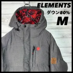 ELEMENTS ダウンジャケット ダウン80% M グレー エレメンツ