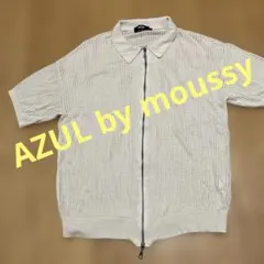 【美品】AZUL by moussy メッシュジップアップシャツ Lのサムネイル