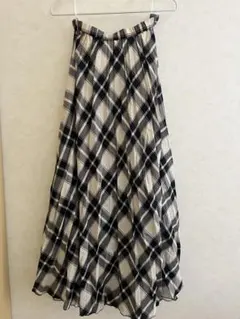 チェック柄 フレアスカート
