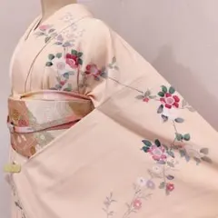 ❰6273❱ フルセット　訪問着 作家 落款　袋帯　帯締め　帯揚げ　正絹　着物