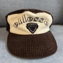 古着　ヴィンテージ　ellesse エレッセ　レトロ　キャップ　ブラウンのサムネイル
