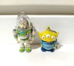 トイストーリー　バズライトイヤー　リトルグリーンメン　キーホルダー