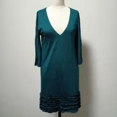 【ナノユニバース】チュニック（M）トップス 日本製 Vネック ワンピース