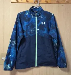 値下げ☆UNDER ARMOUR☆フルジップジャケット☆YXL☆ブルー×グリーン