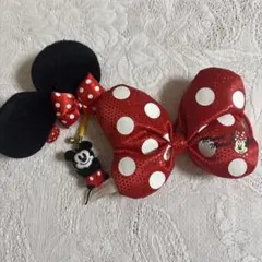 【匿名配送】ミニーちゃんヘアピン　ヘアゴム