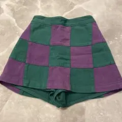 jouetie ブロックチェックデニムスカパン ミニスカート