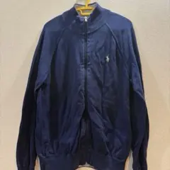 M ポロラルフローレンコットンニット ジップアップカーディガン