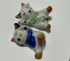 猫の箸置き 2個セット 陶器製