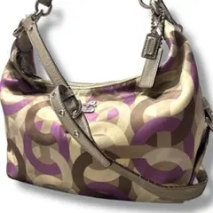 良品 コーチ オプアート チェーンリンクヘイリー 14291 2way