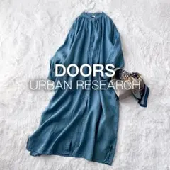 アーバンリサーチ ドアーズ リネン シャツワンピース ロング ゆったり 麻 長袖