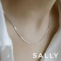 再販【シルバー】ステンレス　シンプルな1mm華奢スネークチェーン　ネックレス