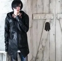 専用CIVARIZE コーティング加工 ロングパーカー サイズ46 フェイクレザ