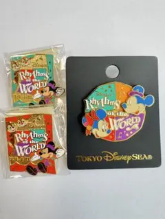 ディズニーシー Rhythms of the World ピンバッジ 3個セット