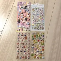 ぷくぷくシール ボンボンドロップシール風 4枚セット