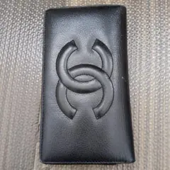 CHANEL ブラック レザー 長財布