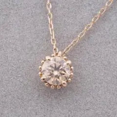 お守り》無垢｜一粒ネックレス スターリングシルバー 18K仕上げ［A831 