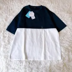 バックナンバー　サラサラ快適　半袖Tシャツ ツートン　L ライトオン