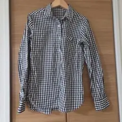 ギンガムチェック長袖シャツ　無印良品
