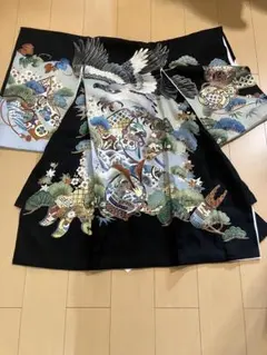 美品】産着 男の子 鷹 青 白 一つ身 お宮参り 祝い着 - メルカリ