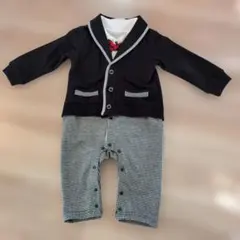 ジャケット風ロンパース 蝶ネクタイ付き