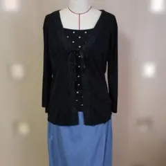 ブラックレースカーディガン