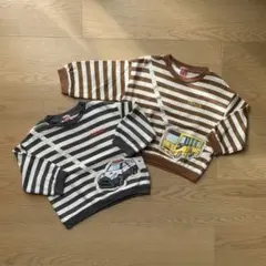 しまむら トミカ トレーナー 車 刺繍 セット 100