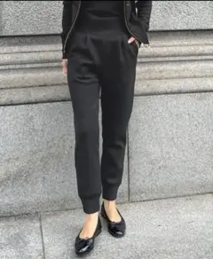 JENNE 日本製美ラインストレッチキュロット ブラック ジェンヌ - メルカリ