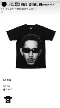 FUJI ROCK FESTIVAL '26 IO TEE ブラック L - メルカリ