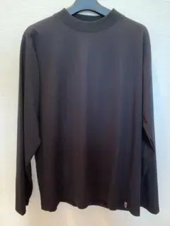 黒 Lサイズ 長袖カットソー モックネック ブランドAWC 接触冷感 吸汗速乾