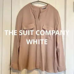 【年内限定セール】THE SUIT COMPANY WHITEブラウス　長袖