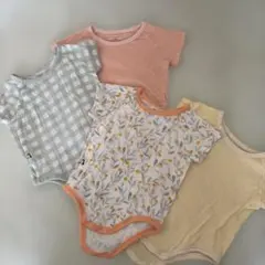 Konny コニー　コットンメッシュボディスーツ　4枚セット